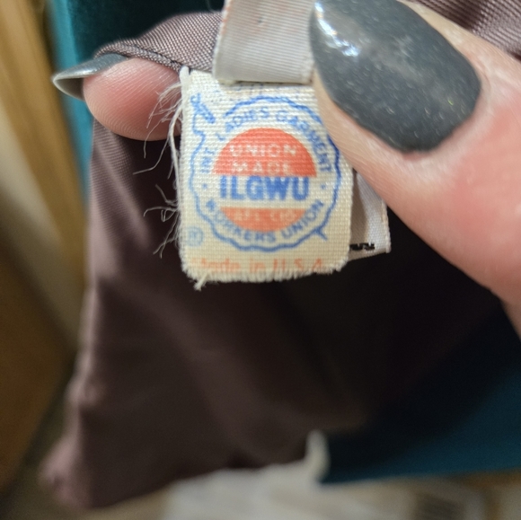 Vintage Braefair Union Made Teal 100% Wool Trench Coat 1960s - Picture 7 of 10